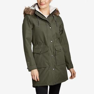Eddie Bauer Weatheredge Olive Green Jacket Coat